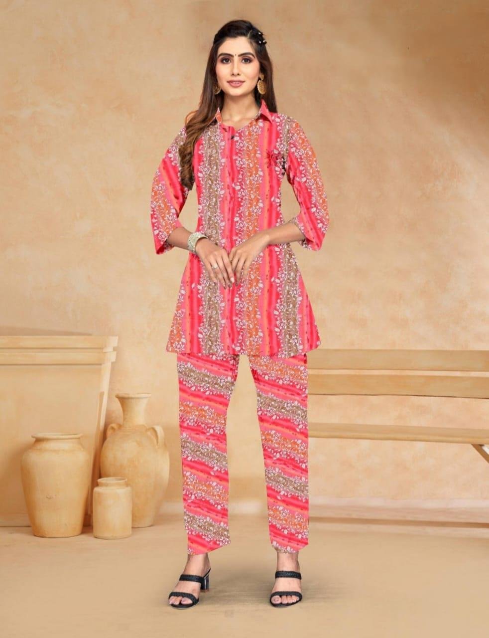 PickCell Women Cotton Canderi Ready-to-Wear Kurti & Pant Set Trendy ...