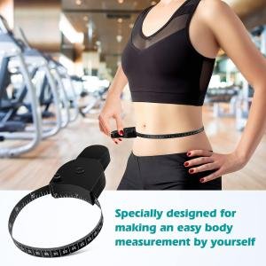 Body Measuring Tape with Lock Pin & Retractable Push Button | Fitness, Weight Loss