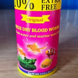Freeze Dried Blood Worms, Premium Fish Food