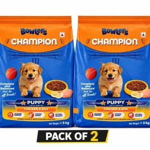 New Luanched Bowler’s Champion Adult Dog Food – Chicken, & Egg | 100% Complete & Balanced Nutrition for All Dog Breeds