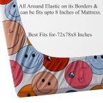 Double Bed Fitted Bedsheet – Smile Print with 2 Pillow Covers