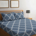 220 TC Cotton Contrast Pillow Elastic Fitted Bedsheet| Cotton bedsheet| trending bedsheet