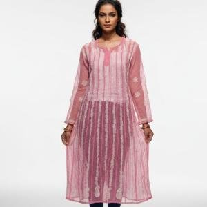 Lucknowi Hand Embroidered Chikankari Kurta