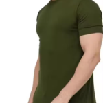 Mens Solid Round Neck Cotton T-shirt