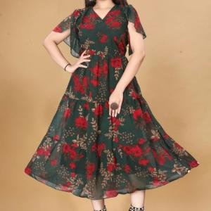 Georgette Long Maxi Dress