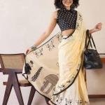 Beautiful Ultra HD Ink High Quality Digital Printing With Wax Finishing In Saree