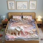 Look Design 7D King Size Bedsheet 275x275cm with 2 Pillow Covers