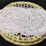 Traditional Palm Leaf Idiyappam Plates Set, Pack of 7, Gold