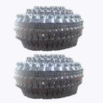 German Silver Plated Bowl Set with Lid, Metal Coated Serving Bowls with Cap, Pack of 2