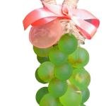 Mathana Handcrafted Grape Hanging Soap for Bathroom & Wash Basin, Decorative 15-Ball Hand Wash with Jute Thread, Pink Ribbon