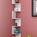 Wooden Zig-Zag Wall Rack for Home Décor