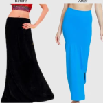 All Day Seamless Slit Mermaid Saree Shapewear - Navy Blue