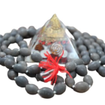 Laxmi Pyramid with Free Kamal gata mala and Free sri Yantra Laxmi Pyramid 90MM – Large Lakshmi Pyramid with Shree Yantra, Gomti Chakra, Rudraksha, Chirmi & Kaudi Shells