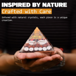 Laxmi Pyramid with Free Kamal gata mala and Free sri Yantra Laxmi Pyramid 90MM – Large Lakshmi Pyramid with Shree Yantra, Gomti Chakra, Rudraksha, Chirmi & Kaudi Shells