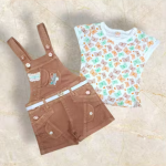 Bublee Dublee Trendy Girls Denim Dungaree