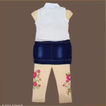 Bublee Dublee Girls Stylish Comfort Frock Jacket Leggings Set for Kids Floral Print Jacket