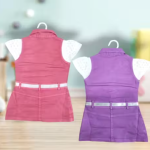 Bublee Dublee Girls Pink/Purple Short Sleeve Top and Denim Dungaree Set