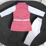 Bublee Dublee Stylish Girls Dungaree Set with Inner Top & Matching Leggings