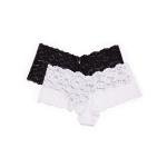 Women Lace Cheeky Panty Combo | Premium Stretch Lace Hipster Brief | Soft & Comfortable Innerwear for Women (Pack of 2 – Black & White)