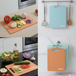 Plastic Cutting Board, Multicolor, 11 x 8 Inch, Small Size, Food-Safe