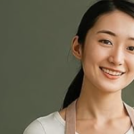 Waterproof Kitchen Apron for Women, Blue Bunny Design with Large Storage Pocket