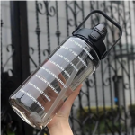 Motivational Water Bottle with Time Marker, 2L Capacity, BPA Free