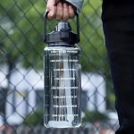 Motivational Water Bottle with Time Marker, 2L Capacity, BPA Free