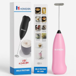 Rechargeable Milk Frothier, Electric Handheld Coffee Whisk