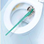 Plastic Double Sided Flexible Toilet Brush in Hockey Design for Western and Indian Toilet Cleaning