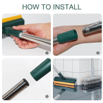 3 in 1 Bathroom Cleaning Brush with Wiper and Squeegees