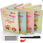 Piler Sank Magic Practice Copybook Set for Preschools, Ages 3+, with Pens, Math and Writing Workbooks