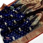 GS Creation Banarasi Satin Silk Saree With Blouse