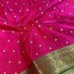 Banarasi Satin Silk Saree Small buti embroidery saree