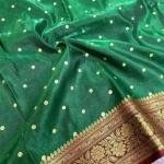 Banarasi Satin Silk Saree Small buti embroidery saree