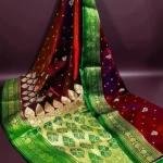 Banarasi Satin Silk Saree Small buti embroidery saree
