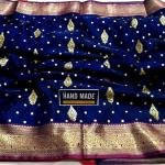 GS Creation Banarasi Satin Silk Saree With Blouse