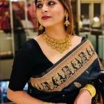 ༺꧁Original Bishnupuri Baluchuri꧂༻ ALL BODY BUTTA WITH MINA *SOFT SILK SAREE WITH RICHPALLU AND BLOUSE PIECE