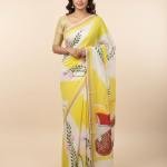 Kerala Hand Painted Saree with Blouse