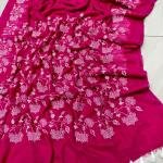 Exclusive Premium Embroidery Work Mul Cotton Saree