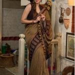 Timeless Brown Handcrafted Ajrakh Saree with Traditional Block Prints