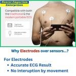 HEE ECG Electrodes, Disposable, 3M Adhesive Patches, Pack of 20 Pcs ith Foam Backing
