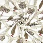 Jaipuri Mocha Garden Block Print Curtains