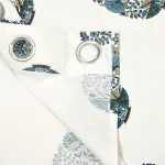 Ethnic Padma Block Print Curtains – Jaipuri Kairi Floral Design in Green / 100% Cotton