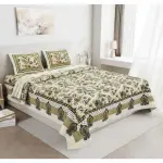 Royal Fern Scroll Double Bedsheet Pure Cotton