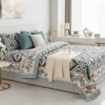 Geometric Ikat Mosaic Double Bedsheet Pure Cotton