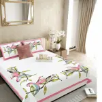 Tropical Trio King Size Pure Cotton Bedsheet