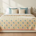 Palm Oasis King Size Pure Cotton Bedsheet