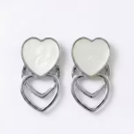 Elegents Triple Heart Drops Earrings for Women | Silver-Tone Stylish Partywear Earrings