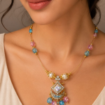 Elegant Pearl & Crystal Charm Necklace