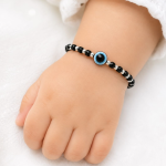 Protective Evil Eye Baby Bracelet | Nazariya Black Bead Kada for Newborn Babies & Infants